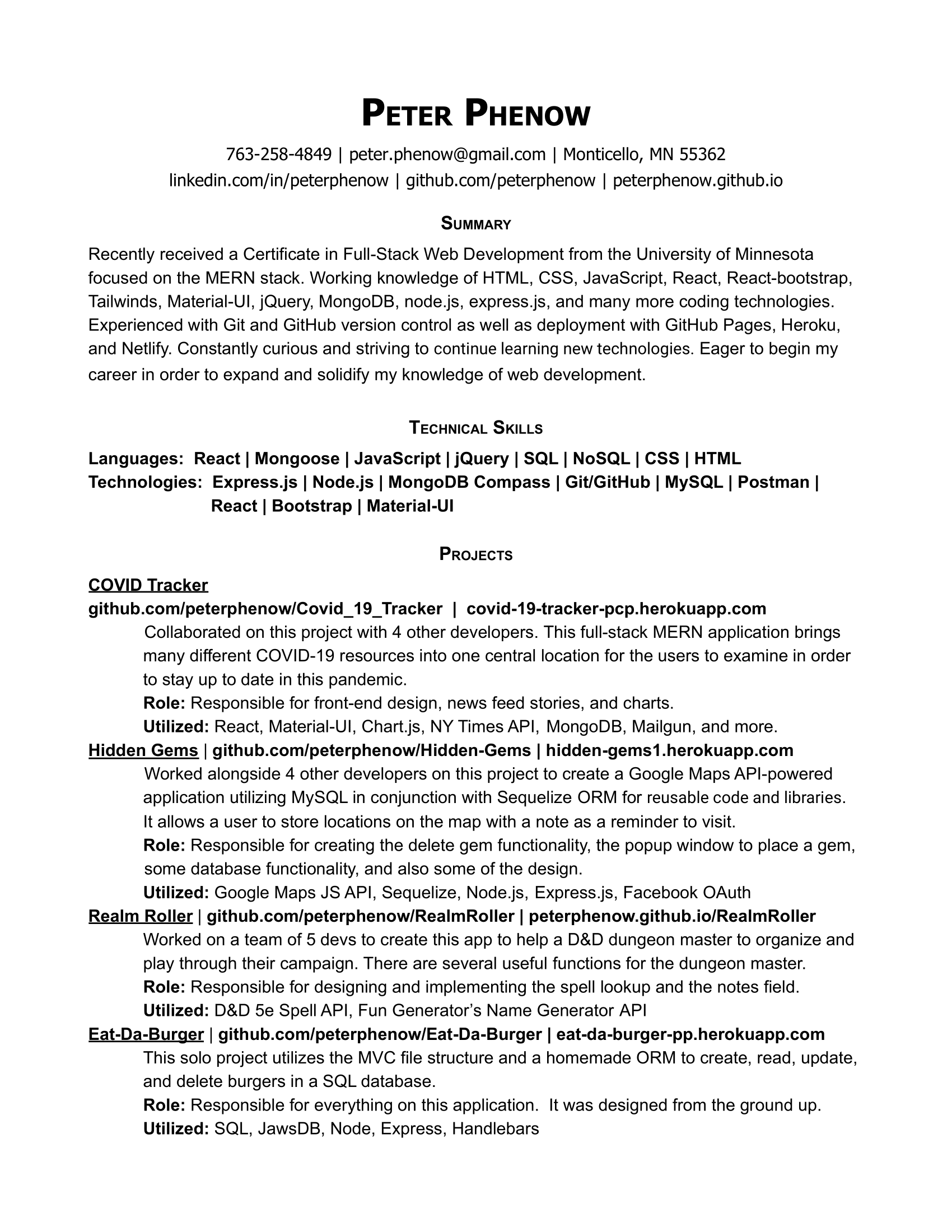 My Resume